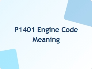 P1401 Engine Code Meaning Diagnosis Guide