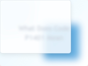 What Does Code P1401 Mean