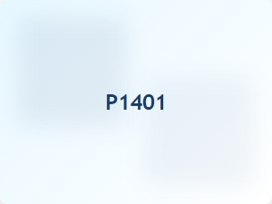Meaning of P1401 Trouble Code