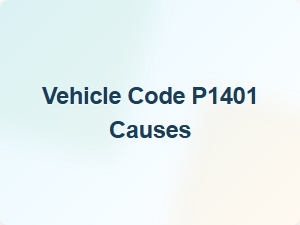 Vehicle Code P1401 Causes and Solutions